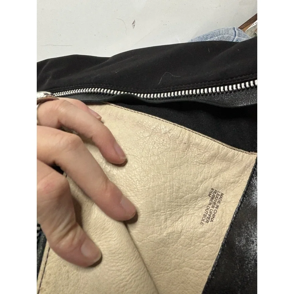 MICHAEL KORS BROMLEY 50/50 SILVER LOGO ZIPPER BOOTS WOMEN 6.5 M OLD MONEY CLASSY - Picture 5 of 9